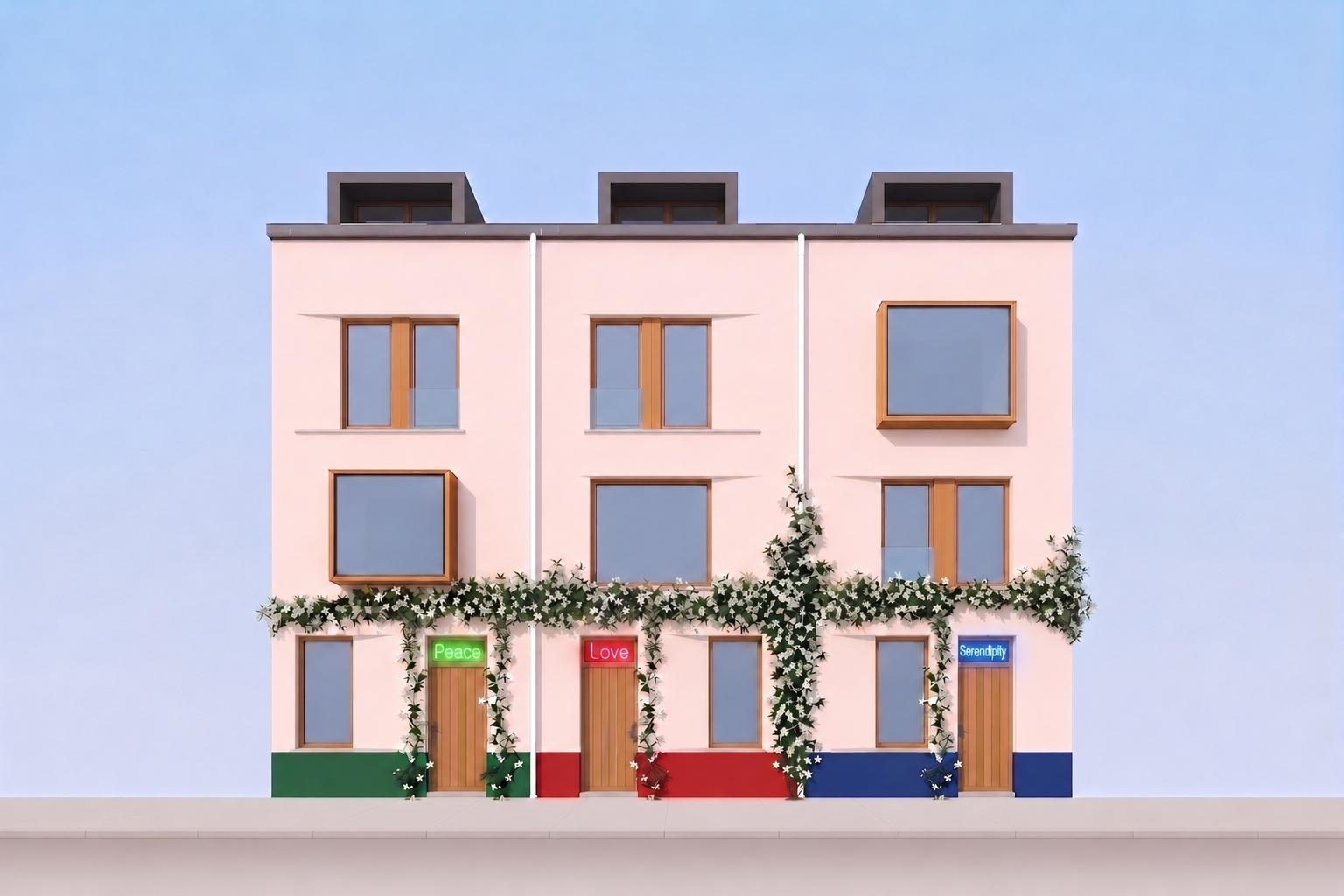Three colourful Funkey townhouses: Peace, Love & Serendipity in Ghent